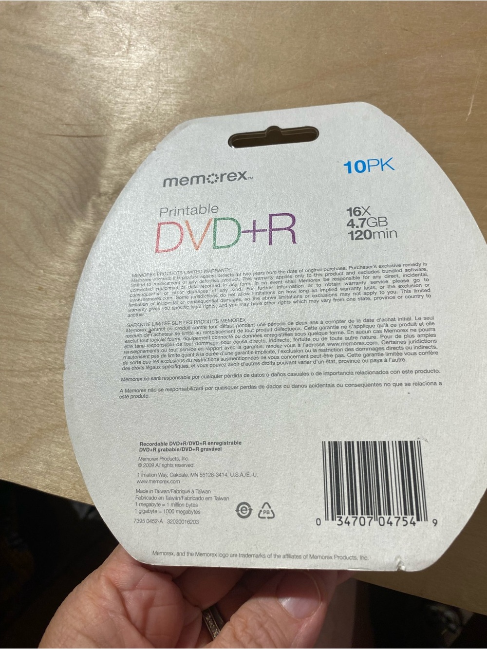Memorex Printable DVD+R 10-Pack with Bonus Black DVD Marker (SZ) - Picture 7 of 9